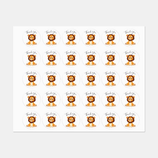 感謝してい誕生日LIONレーベル ラベル (シート)