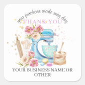 感謝してい購入のための小さなベーカリー事業。 スクエアシール (正面)