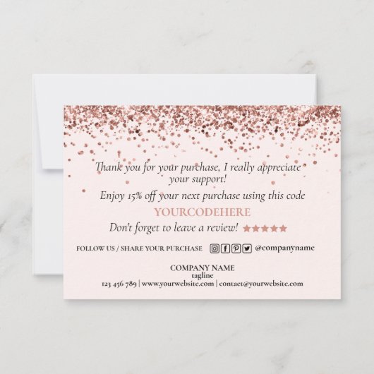 感謝してい購入のスクリプモダントハート ノートカード (裏面)