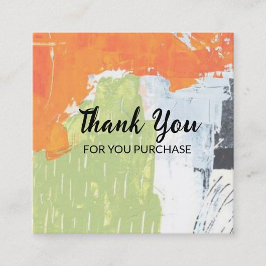 感謝してい購入カード スクエア名刺 (正面)