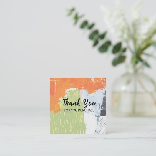 感謝してい購入カード スクエア名刺 (スタンド正面)