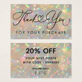 感謝してい購入価格 (正面&裏面)