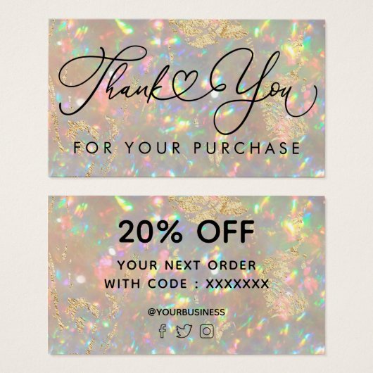 感謝してい購入価格 (正面&裏面)