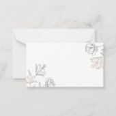 感謝してい赤ちゃんシャワーフローラミニマルモダンム ノートカード (裏面)