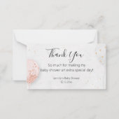 感謝してい赤ん坊シャワー風船の写真スタイリッシュ ノートカード (正面)