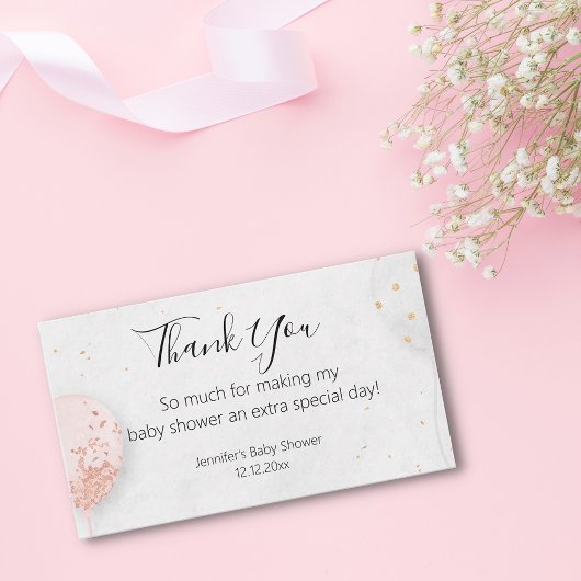 感謝してい赤ん坊シャワー風船の写真スタイリッシュ ノートカード