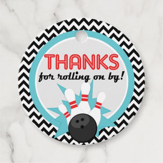 感謝してい転がのonボーリングメッセージカード フェイバータグ (正面)