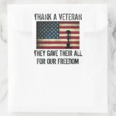 感謝してい退役軍人 スクエアシール (バッグ)