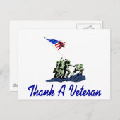 感謝してい退役軍人 ポストカード (正面/裏面)