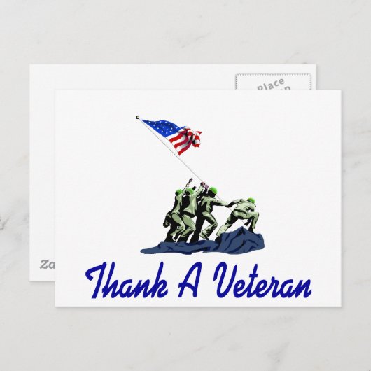 感謝してい退役軍人 ポストカード (正面/裏面)