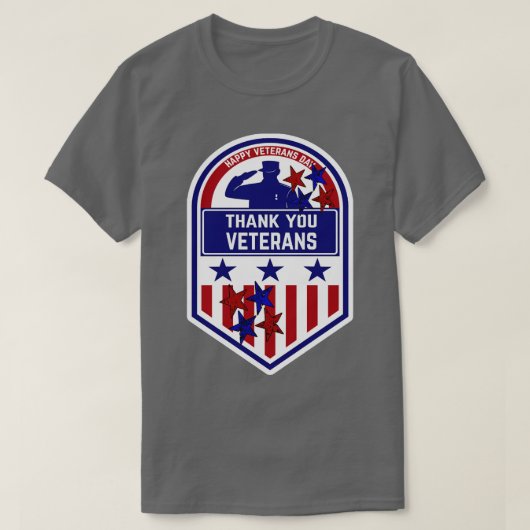感謝してい退役軍人 Tシャツ (デザイン正面)