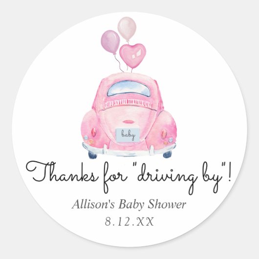 感謝してい運転メッセージカード ラウンドシール (正面)