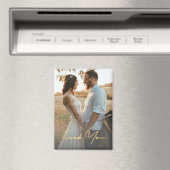 感謝してい金ゴールドの写結婚真 マグネット (インサイチュ (食洗機))