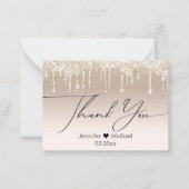 感謝してい金ゴールド贅沢グリッター結婚ズ ノートカード (正面)
