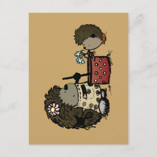 感謝してい食べ物を与えお母さん ポストカード