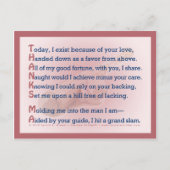 感謝してい馬 ポストカード (正面)