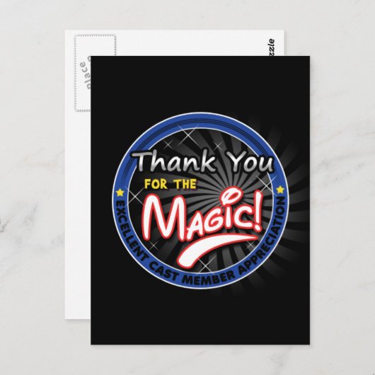 感謝してい魔法の場合 – キャストメンバーの評価 ポストカード (正面/裏面)