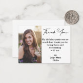 感謝してい16歳の誕生日シンプル写真 ノートカード (正面/裏面インサイチュ)