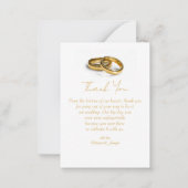 感謝してい2枚の写真が幾何学的金ゴールド結婚を ノートカード (裏面)