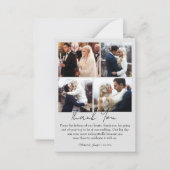 感謝してい4枚の写真をコラージュミニマルシ結婚ット ノートカード (正面)