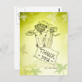 感謝してい----ゲーンジー牛 ポストカード (正面/裏面)