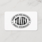 感謝してい – 中小企業をサポートしていただき、ありがとうございます 名刺 (正面)