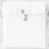 感謝してい|可愛いウッドランドのネズミ赤ちゃんシャワー/誕生日 ラウンドシール (バッグ)