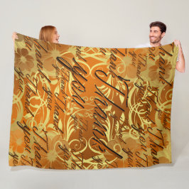 感謝してい+you,タイポグラフィ,文字,フォント,レタリング，通話 フリースブランケット