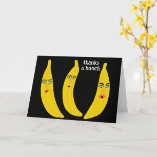 感謝していA BUNCH おもしろい Bananas Thank you Cute カード