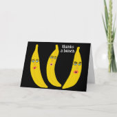 感謝していA BUNCH おもしろい Bananas Thank you Cute カード (正面)