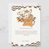 感謝していBoo Cowboyハロウィン市松模様にパターン サンキューカード (正面)