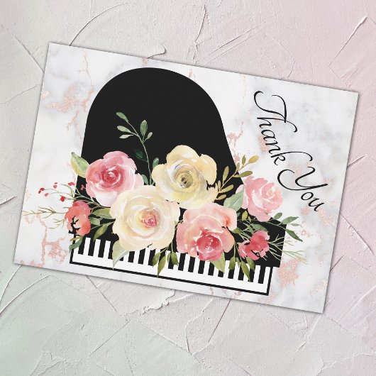 感謝していBouquet Piano Decor サンキューカード