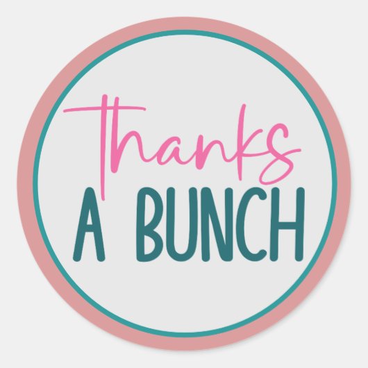 感謝していBunch Stickers ラウンドシール (正面)