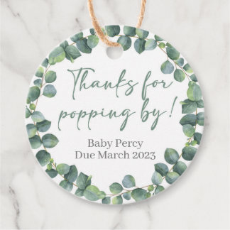 感謝していChampagne Baby Shower Faverの人気 フェイバータグ