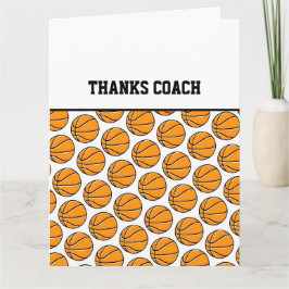 感謝していCOACHバスケットボールチームオレンジ白黒 カード