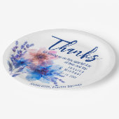 💍感謝していCornflowers and Lavender ペーパープレート (アングル)