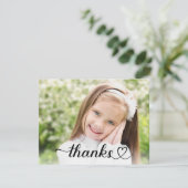 感謝していCuteハートスクリカスタムプト写真 サンキューカード (スタンド正面)