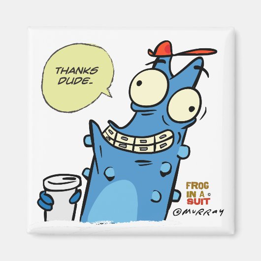 感謝していDude Square Magnet マグネット (正面)