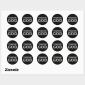 感謝していGod Stickers ラウンドシール (シート)