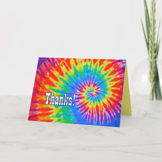 感謝していGroovy Tie-Dyeカード サンキューカード