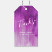 感謝していmauve抽象芸術ア結婚ートのイベントギフトラベル ギフトタグ (正面)