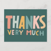 感謝していMUCHカラフル Pastel可愛い ポストカード (正面)