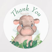 感謝していSafariのヒッポラベル ラベル (デザイン1)