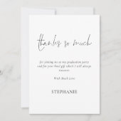 感謝していScript Photo Graduation Thank You カード (正面)