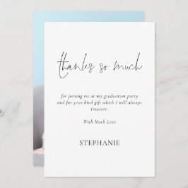 感謝していScript Photo Graduation Thank You カード