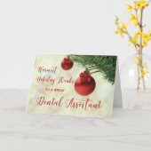 感謝していTo Dental Assistant Christmas Treeオーナメント カード (黄色い花)