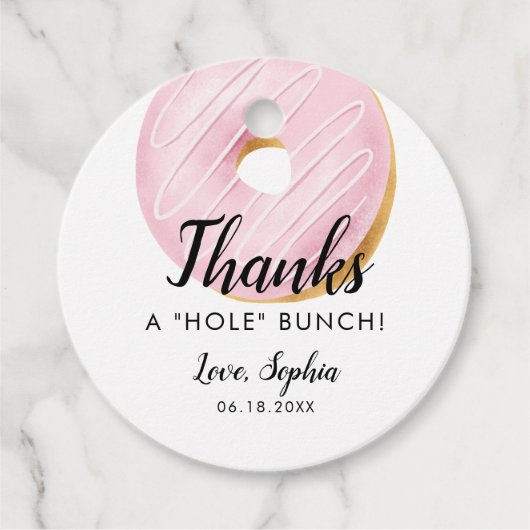 感謝していWhole Bunch Doutテーマ誕生日パーティー フェイバータグ (正面)