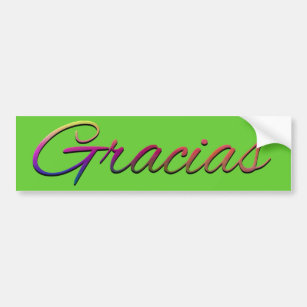 -感謝していyou-394201 GRACIAS言語スペインの感謝符 バンパーステッカー