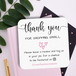感謝していYou Small Business Handmade Instagram コーリングカード
