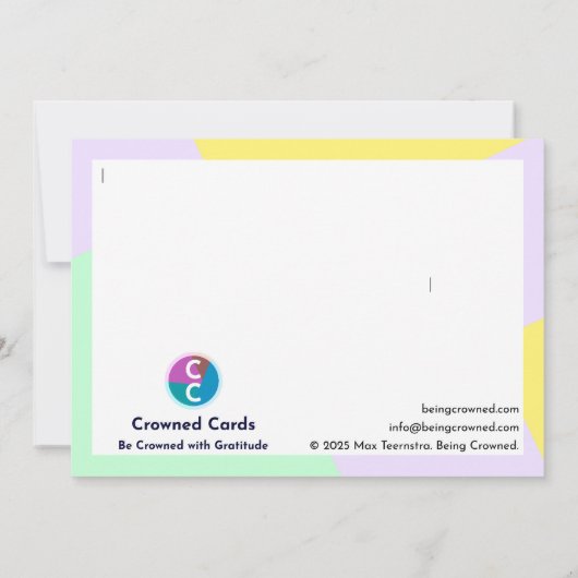 「感謝してる」 サンキューカード (裏面)